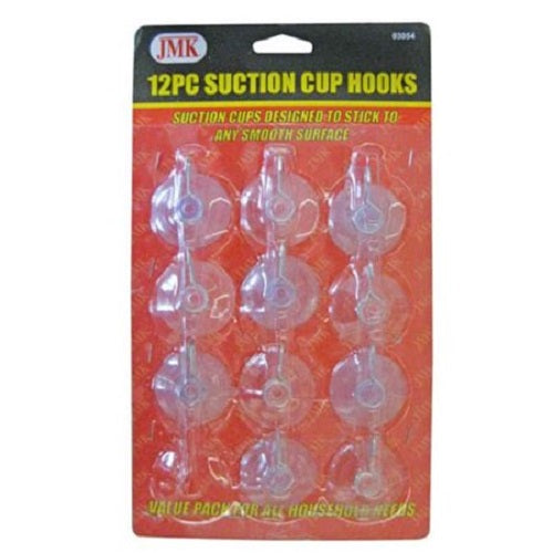 12-Pack Suction Cup Hooks