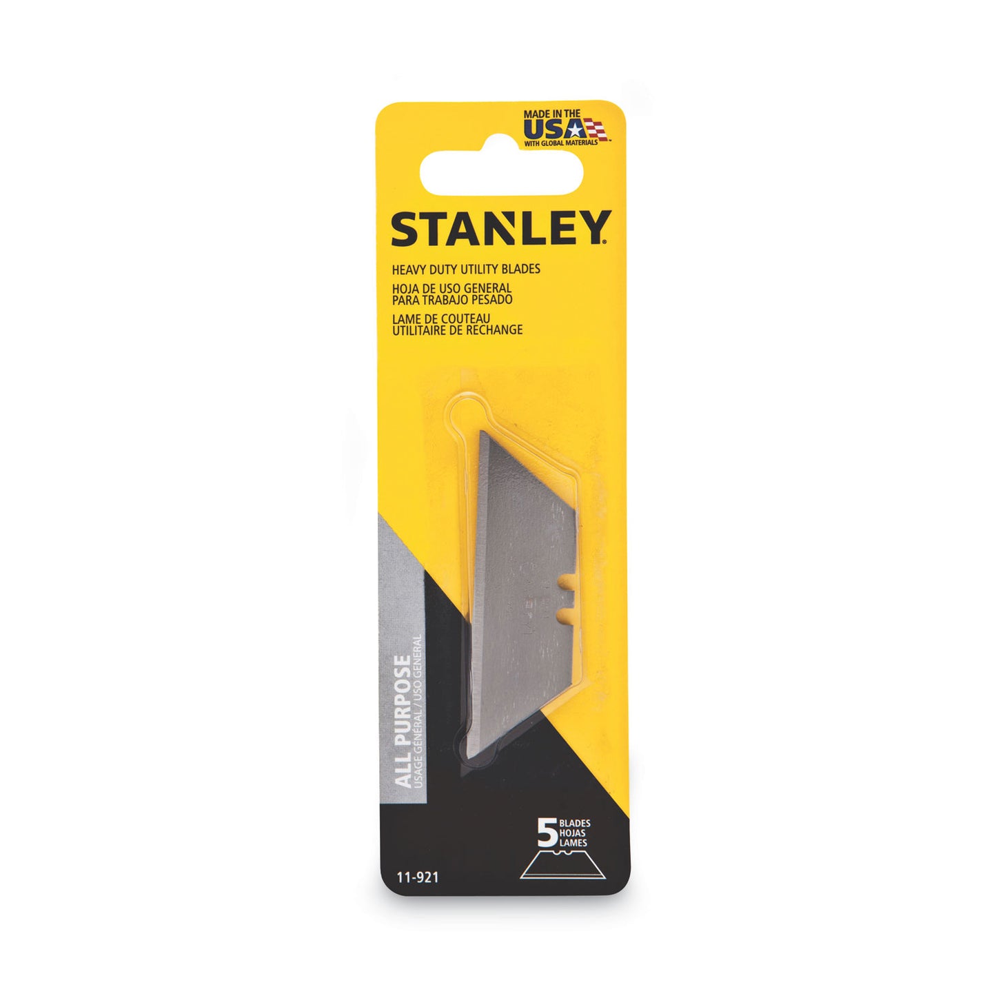 Heavy-Duty Stanley Utility Knife Replacement Blades 5/Pack