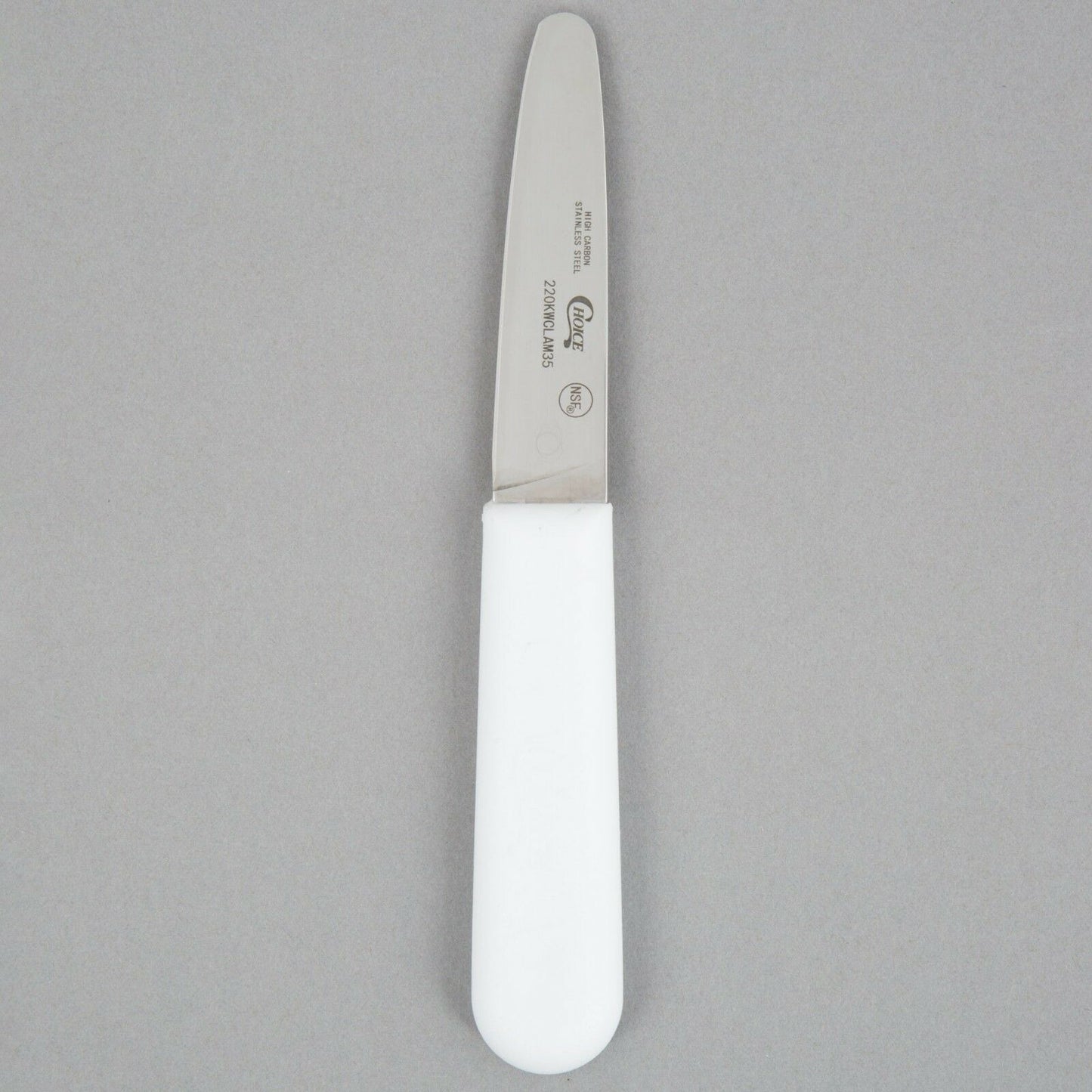 3 1/4" White Stainless Steel Clam Knife