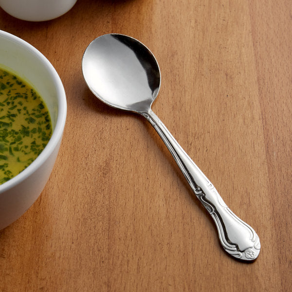 Bethany 6" 18/0 Stainless Steel Bouillon Spoons (Set of 4)