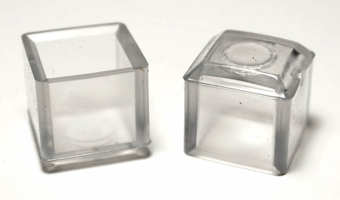 16 5/8" Square Vinyl Chair Leg Protector Caps