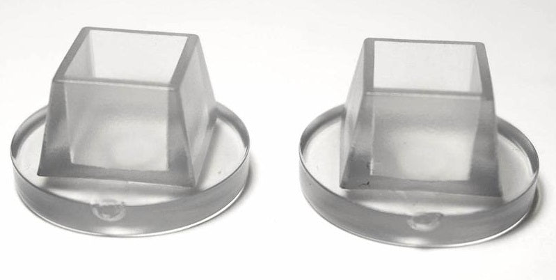 4 Square 1/2" Vinyl Round Protector Caps