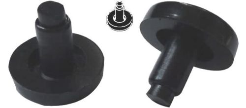 4 Nylon Flat Stem 3/4" Bumper Glides for Tubular Chair Bases