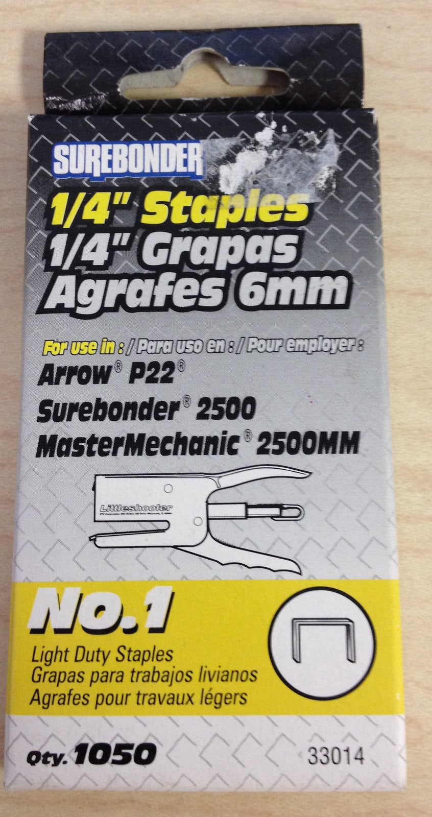 Surebonder 1/4" #1 Light Duty Staples (1050 ct)