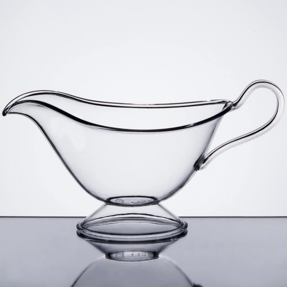 16.9 oz. Clear Plastic Gravy / Sauce Boat