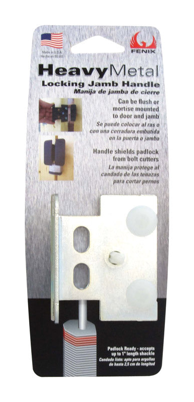 FENIX 401ZN12 Locking Jamb Handle Heavy Metal Zinc-Plated Steel 3"