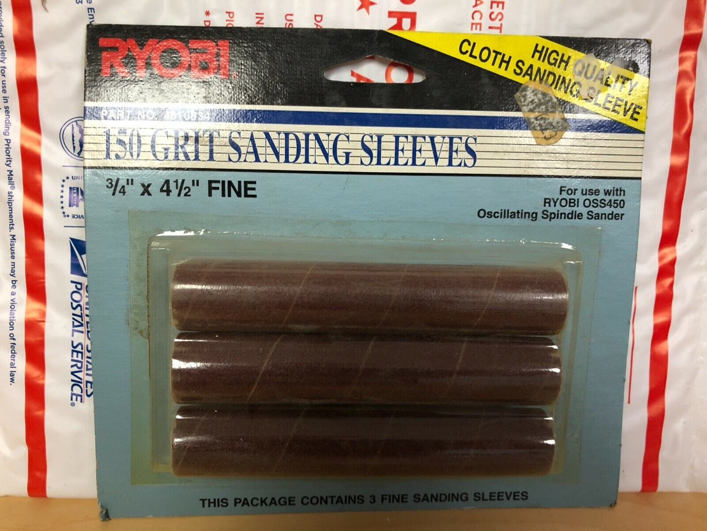 Ryobi OSS450 Oscillating Spindle 150 Grit Sanding Sleeves - 3/4" x 4.5" Fine