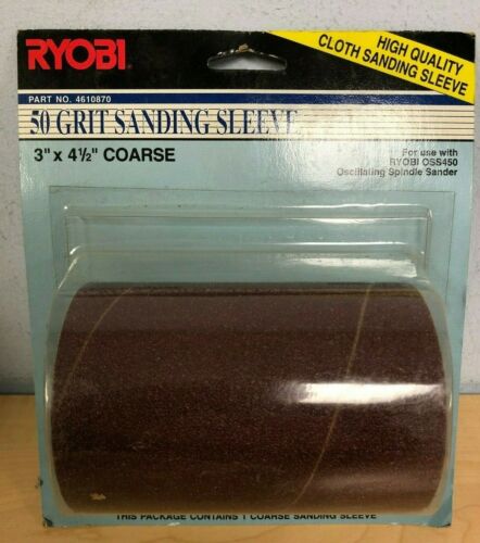 Ryobi OSS450 Oscillating Spindle 50 Grit Sanding Sleeves - 3" x 4.5" Coarse