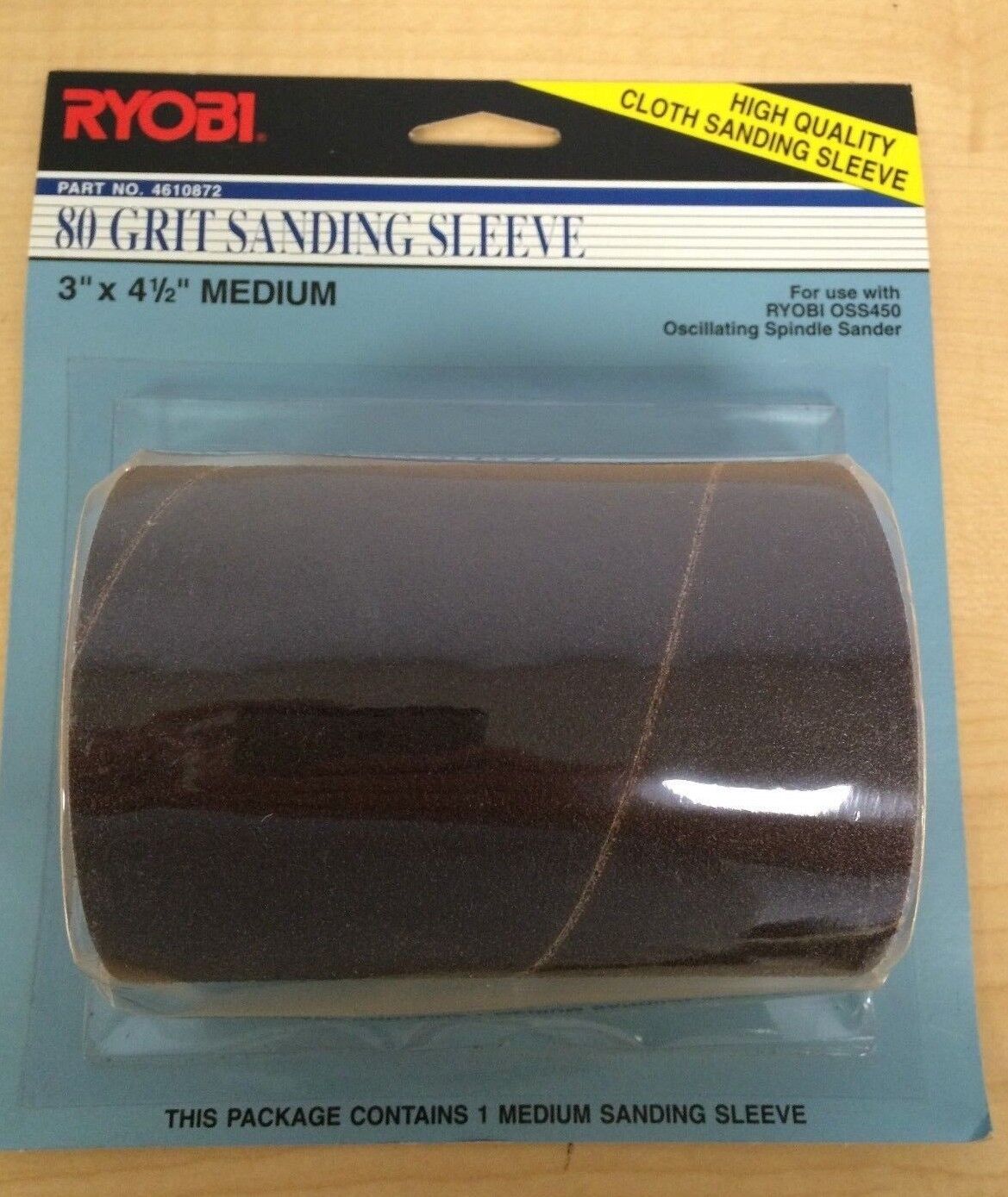 Ryobi OSS450 Oscillating Spindle 80 Grit Sanding Sleeves - 3" x 4.5" Medium