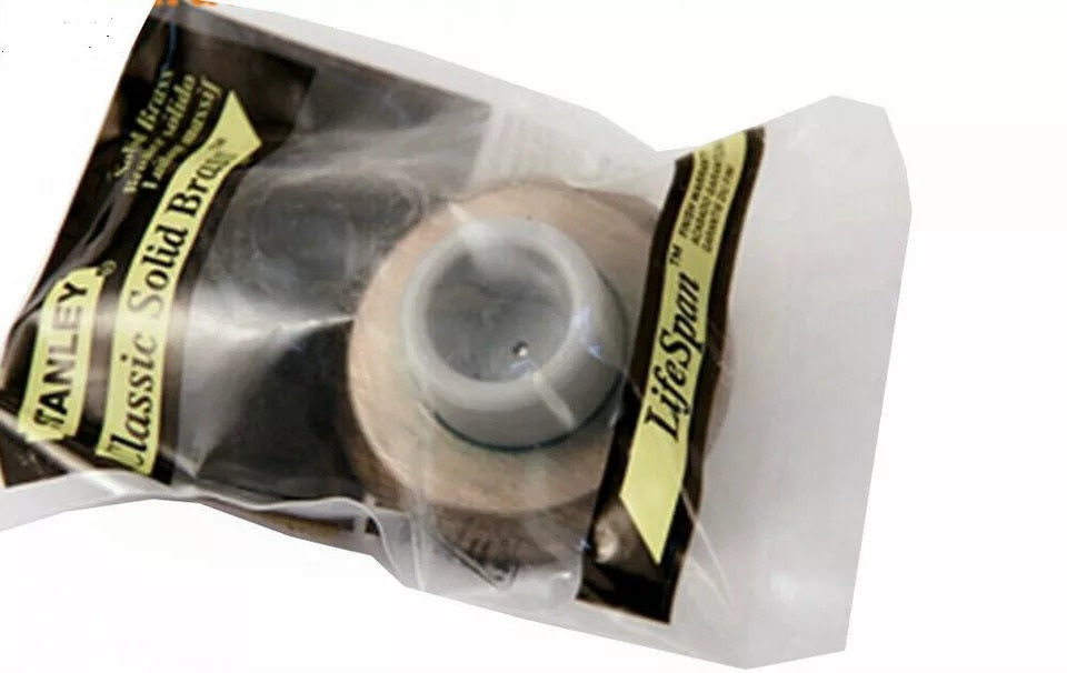 Stanley Concave Wall Doorstop Classic Solid Brass Rubber Tip