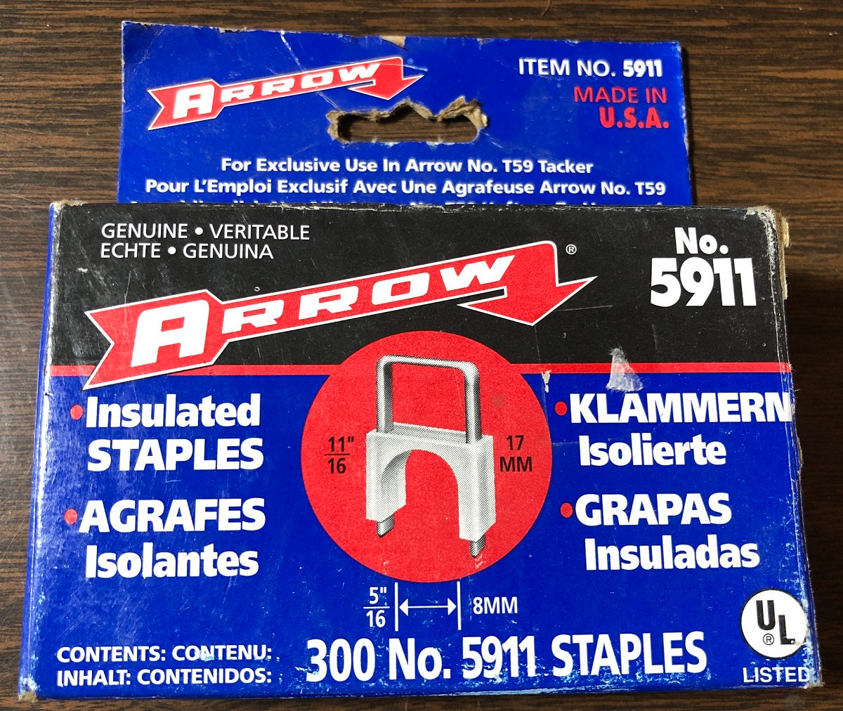 NOS Arrow #5911 Insulated Cable Staples (300 ct)