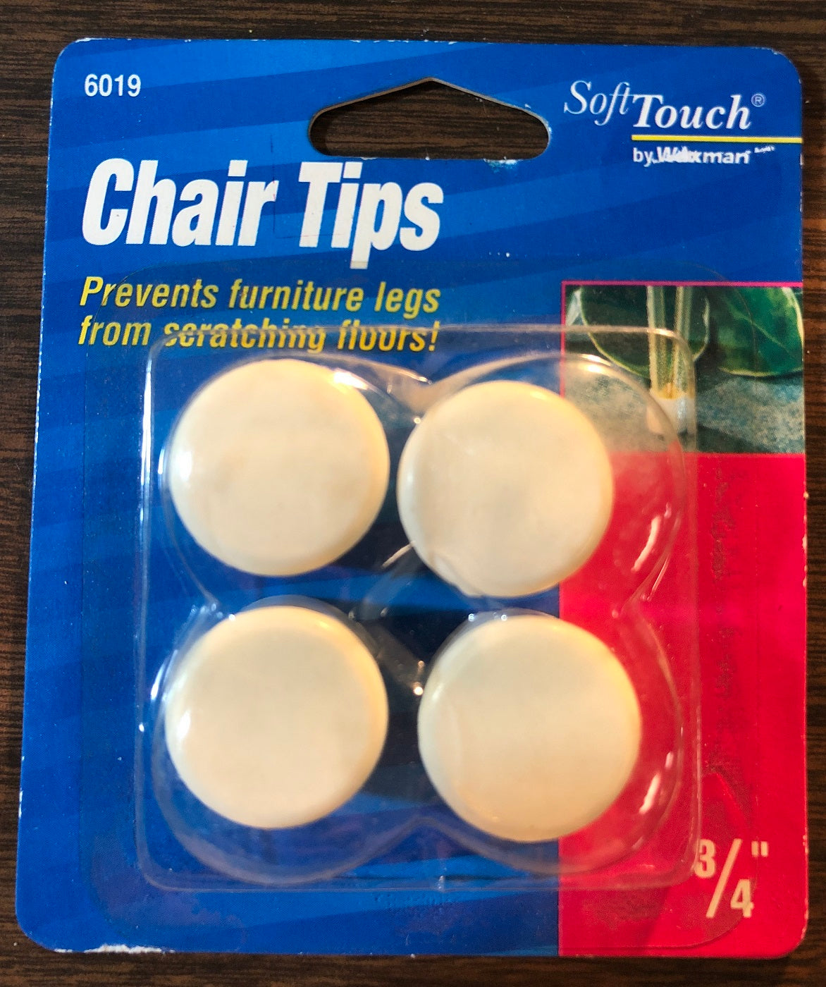 SoftTouch 4601995N Table/Chair Leg Tips Vinyl White Round 3/4"