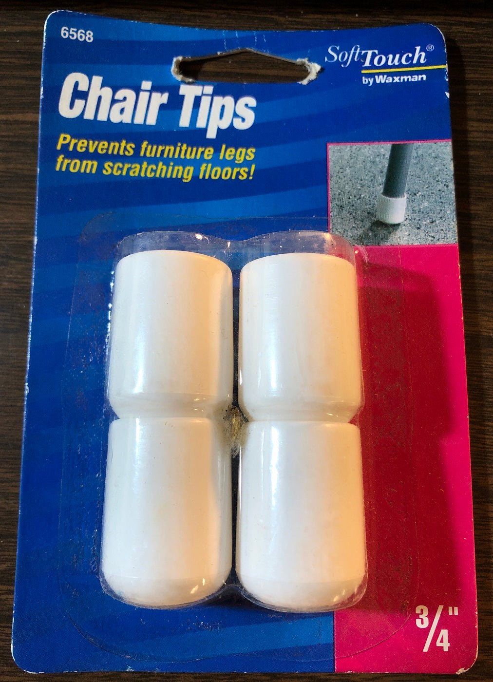 SoftTouch 4656895N Table/Chair Leg Tips Vinyl White Round 3/4"