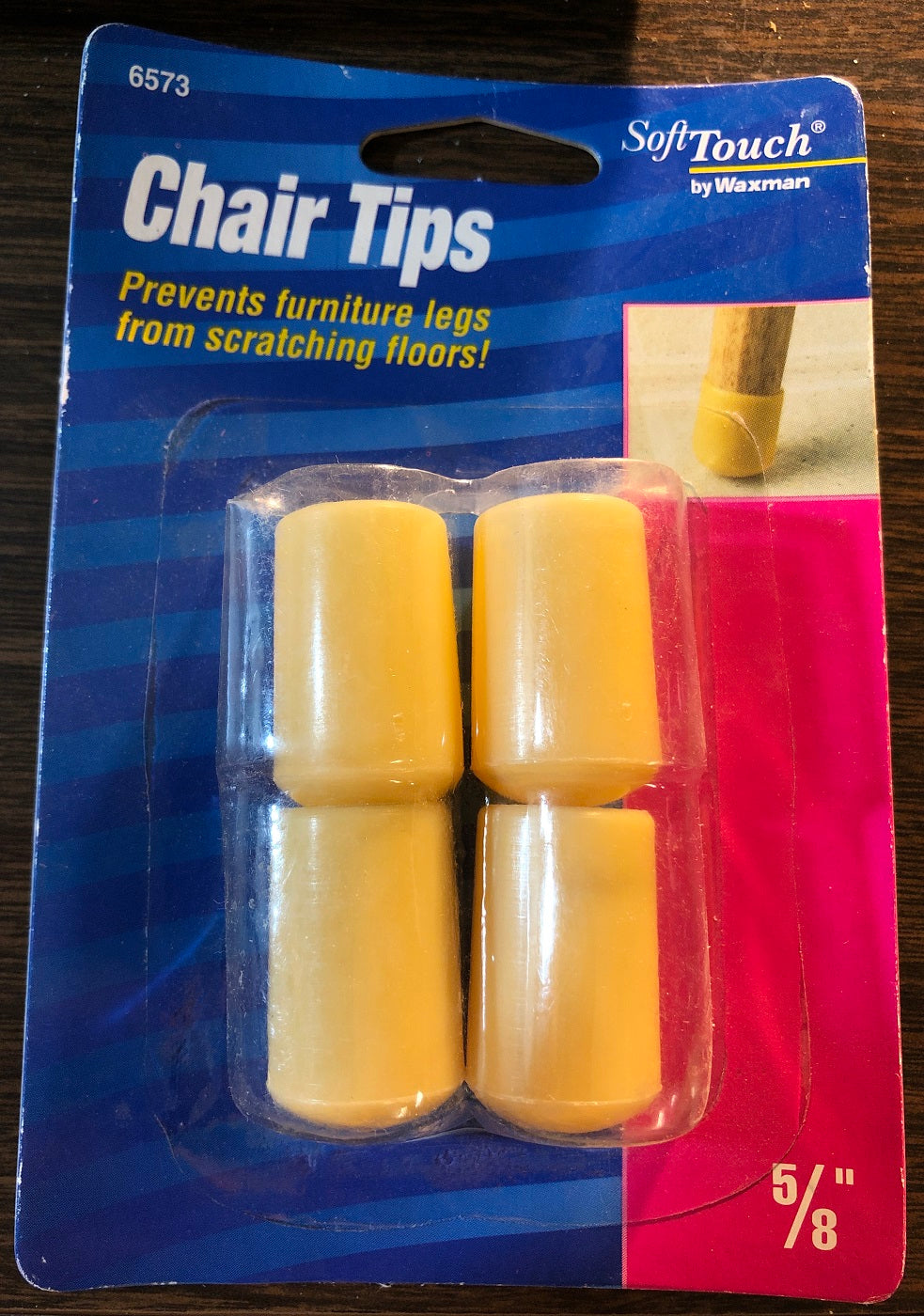 SoftTouch Waxman Table/Chair Leg Tips Vinyl Tan Round 5/8"