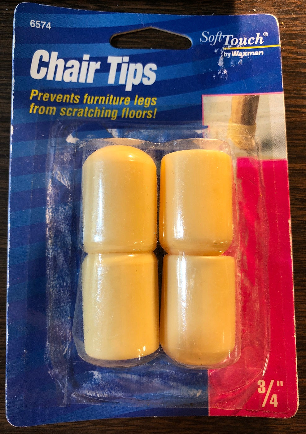 SoftTouch Waxman Table/Chair Leg Tips Vinyl Tan Round 3/4"