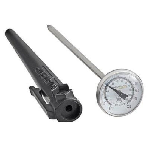 5" Hot Beverage/Milk Frothing Thermometer - 0 to 220 Degrees Fahrenheit