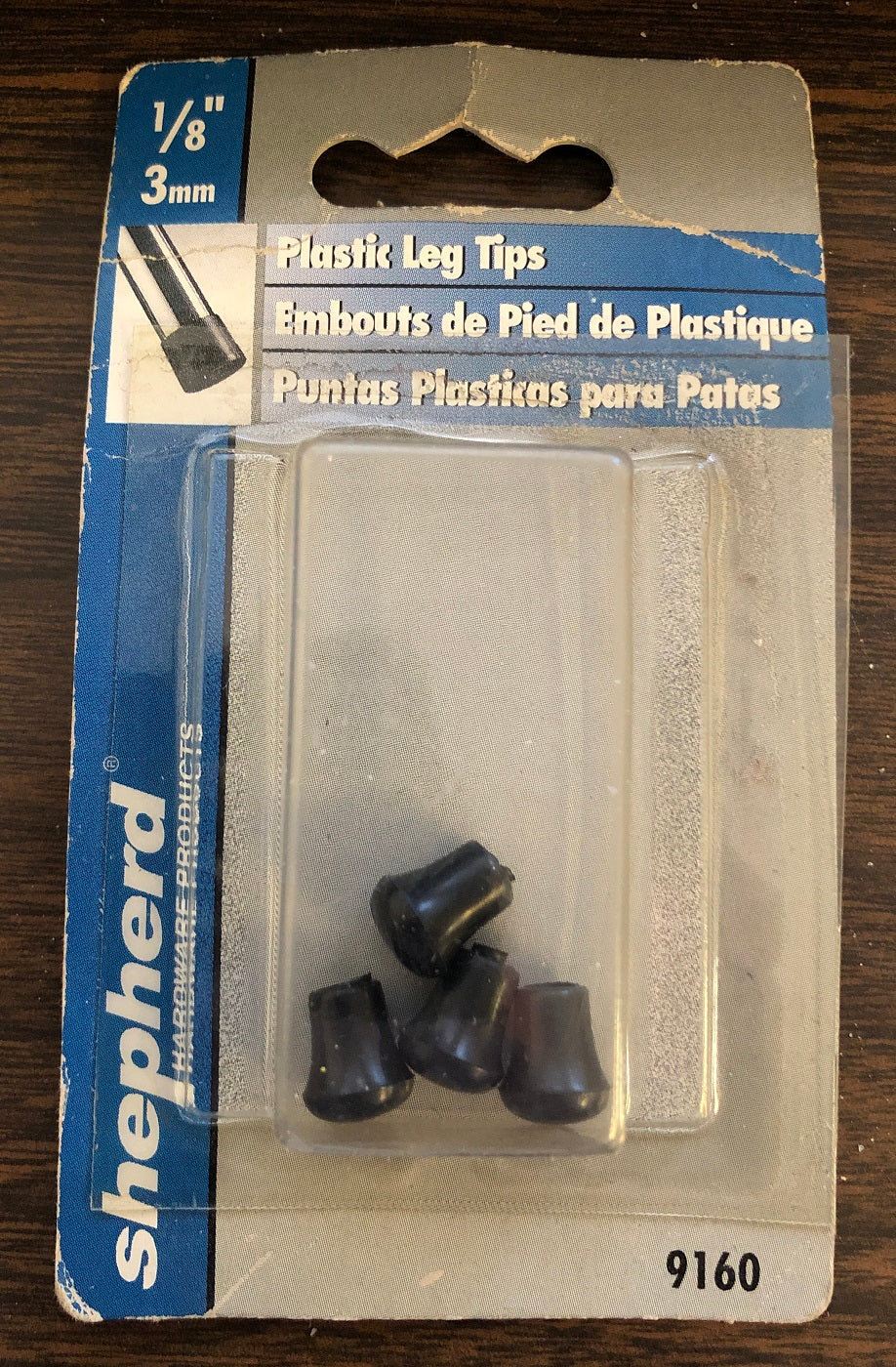 Shepherd 1/8" (3mm) Plastic Leg Tips 4-Pack
