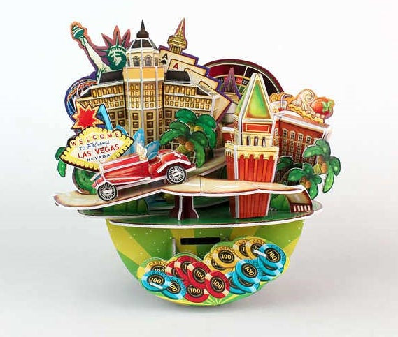 Las Vegas Cityscape 3D Puzzle (64 Pieces)