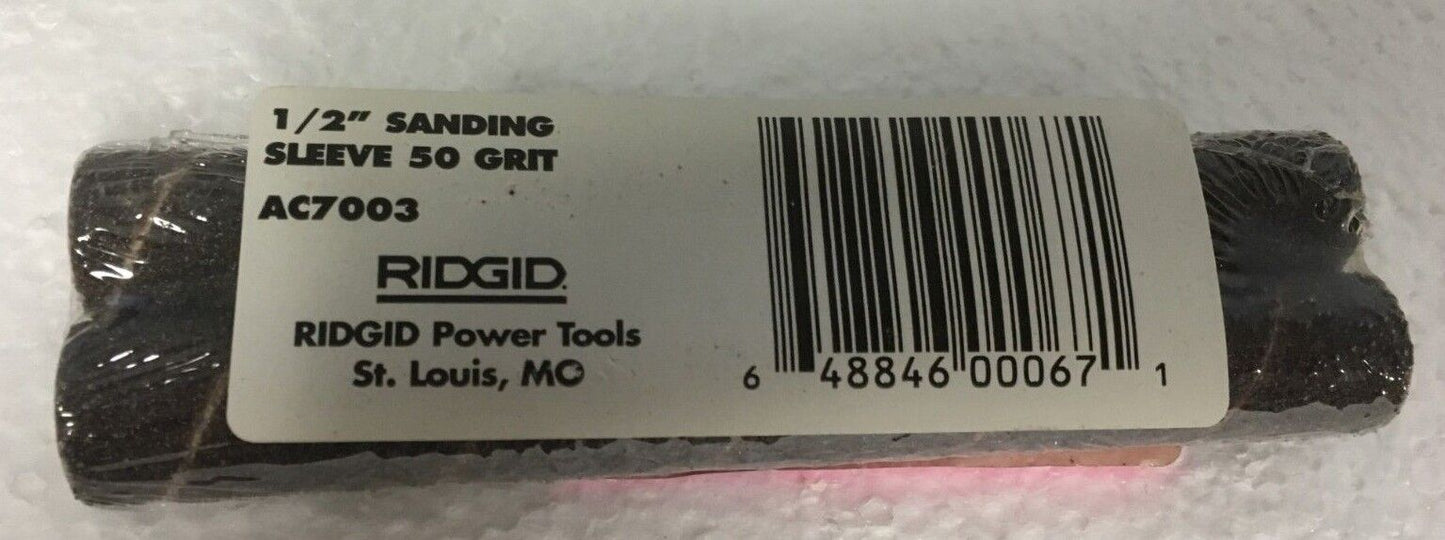 Ridgid 2-Pack 1/2" Coarse Sanding Sleeves 50 Grit AC7003