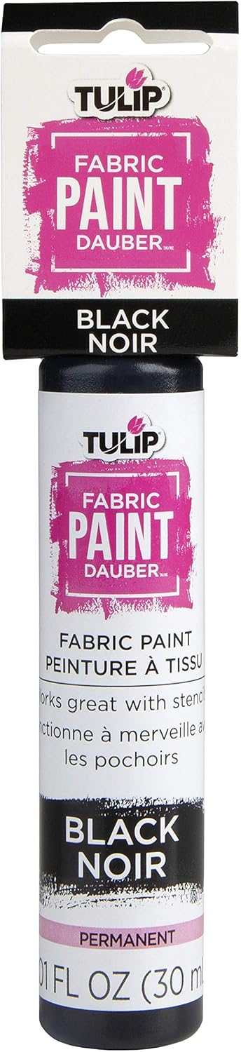 1oz Black Fabric Paint Dauber