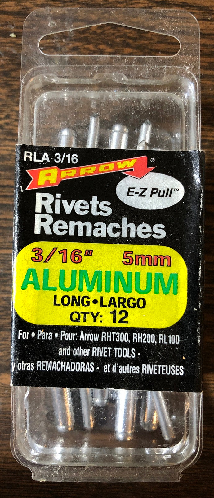 Arrow Fastener RLA 3/16 Long Aluminum 3/16-Inch (5mm) Rivets (12-Pack)