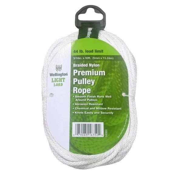 50' Ft 3/16" Braided Nylon Pulley Flagpole Rope