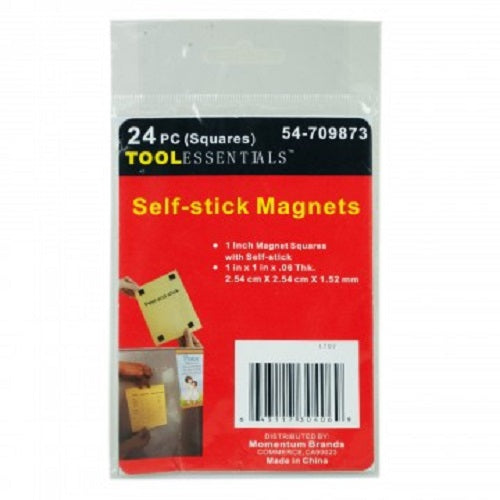 24 Piece Self Stick Magnet Squares 1" x 1"