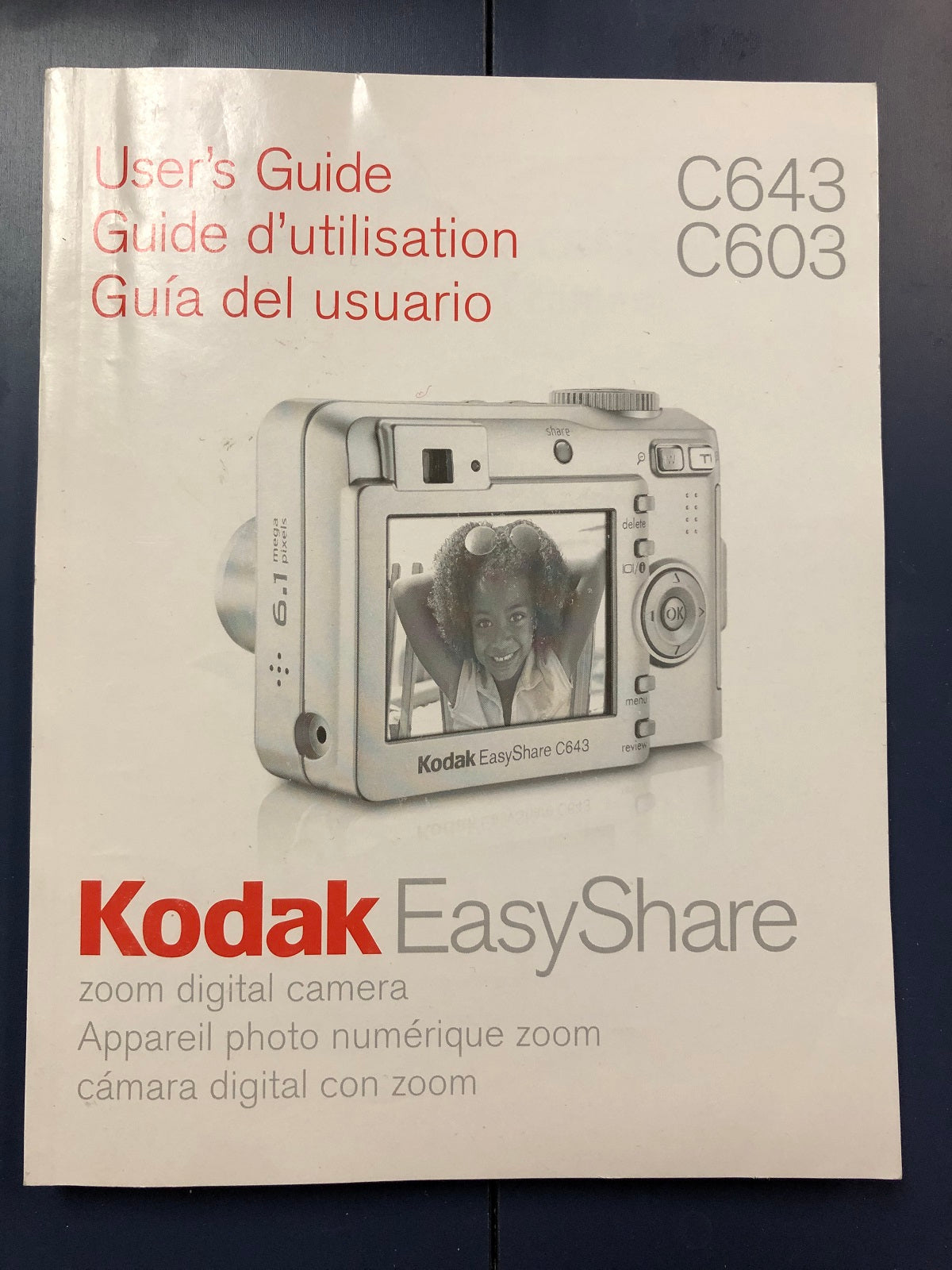Kodak C643 C603 Digital Camera Manual/User's Guide