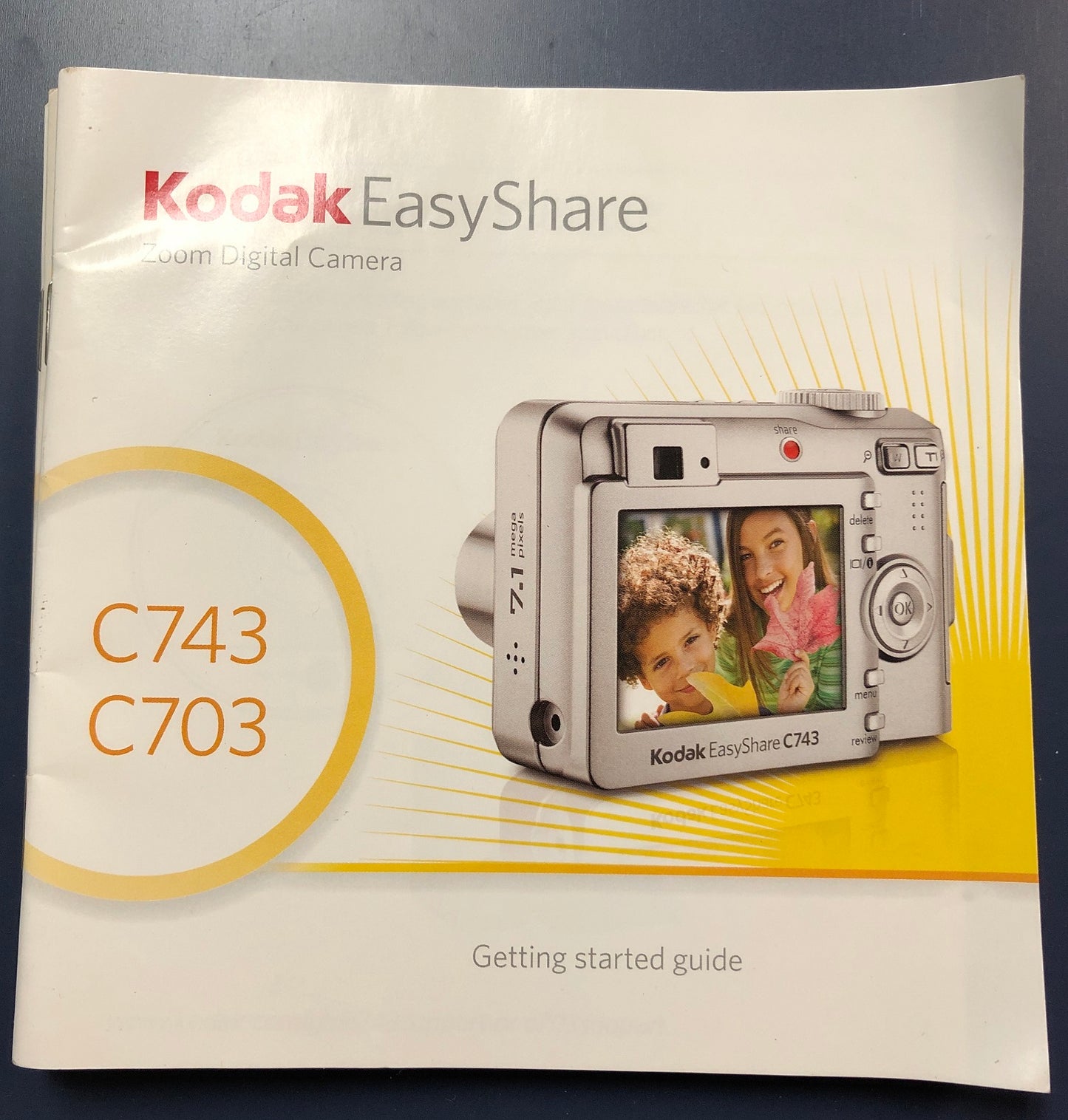 Kodak C743 C703 Digital Camera Manual/User's Guide