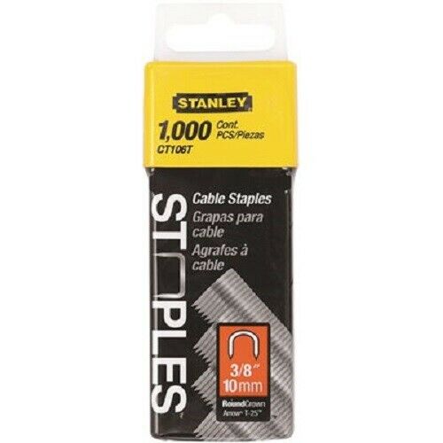Stanley CT106T 3/8" Cable Staples (1000 ct Pack)