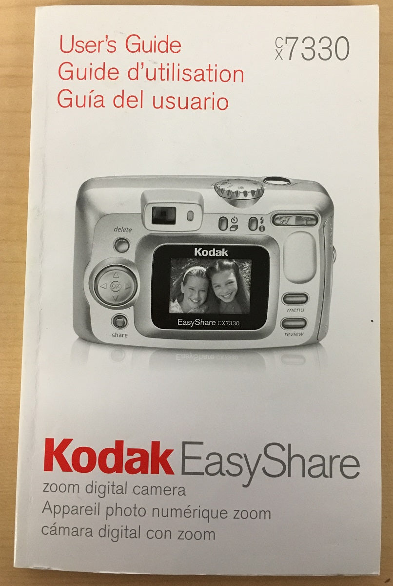 Kodak CX7330 Digital Camera Manual/User's Guide