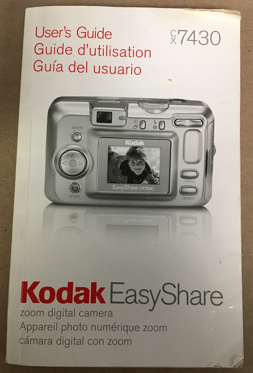 Kodak CX7430 Digital Camera Manual/User's Guide