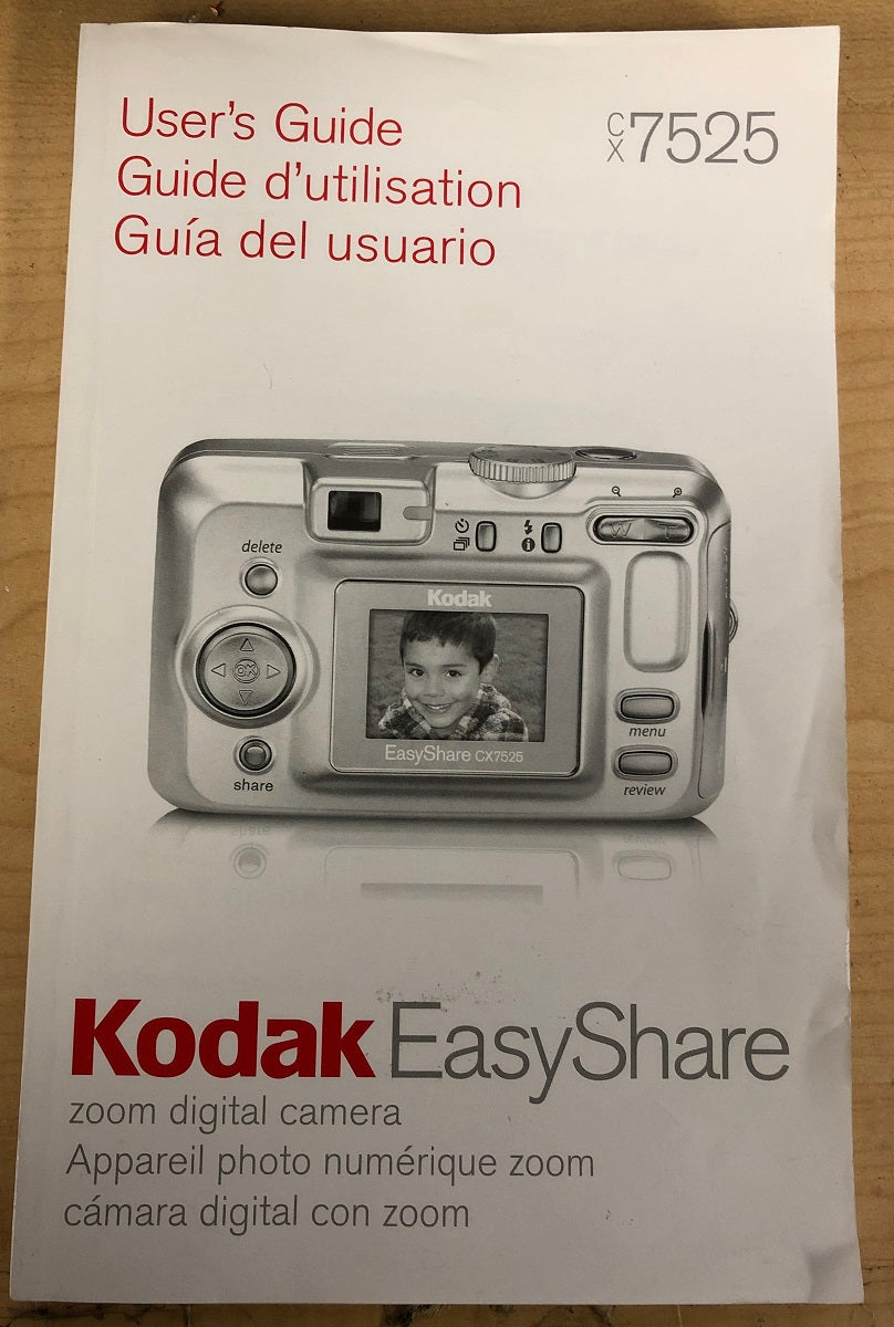 Kodak CX7525 Digital Camera Manual/User's Guide
