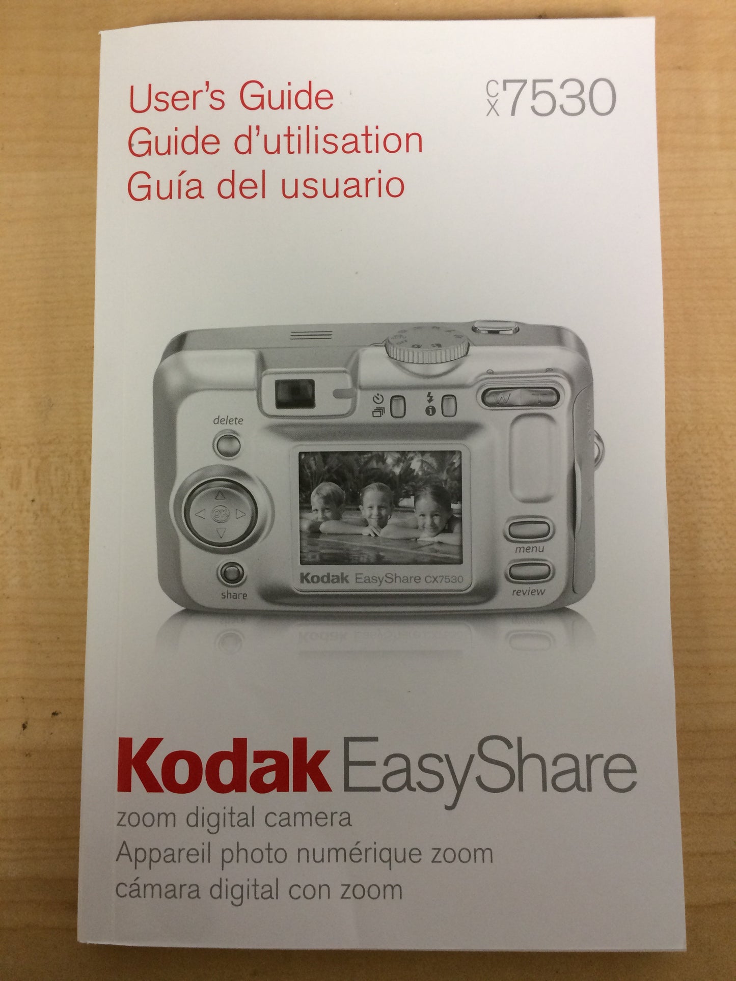 Kodak CX7530 Digital Camera Manual/User's Guide