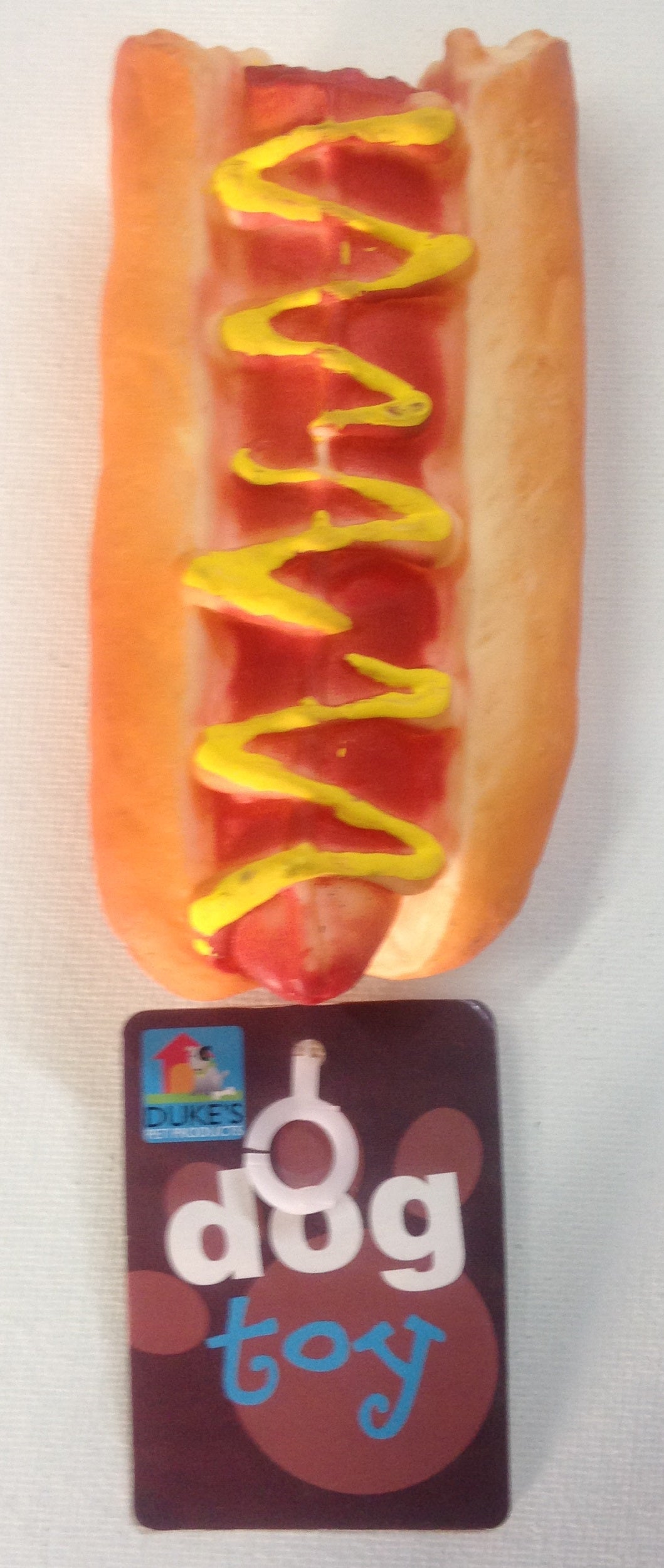 Hot Dog with Bite Squeaking Dog Toy