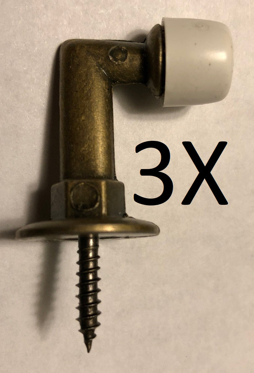 Stanley 57-1045 Floor Doorstops In Antique Brass (set of 3)