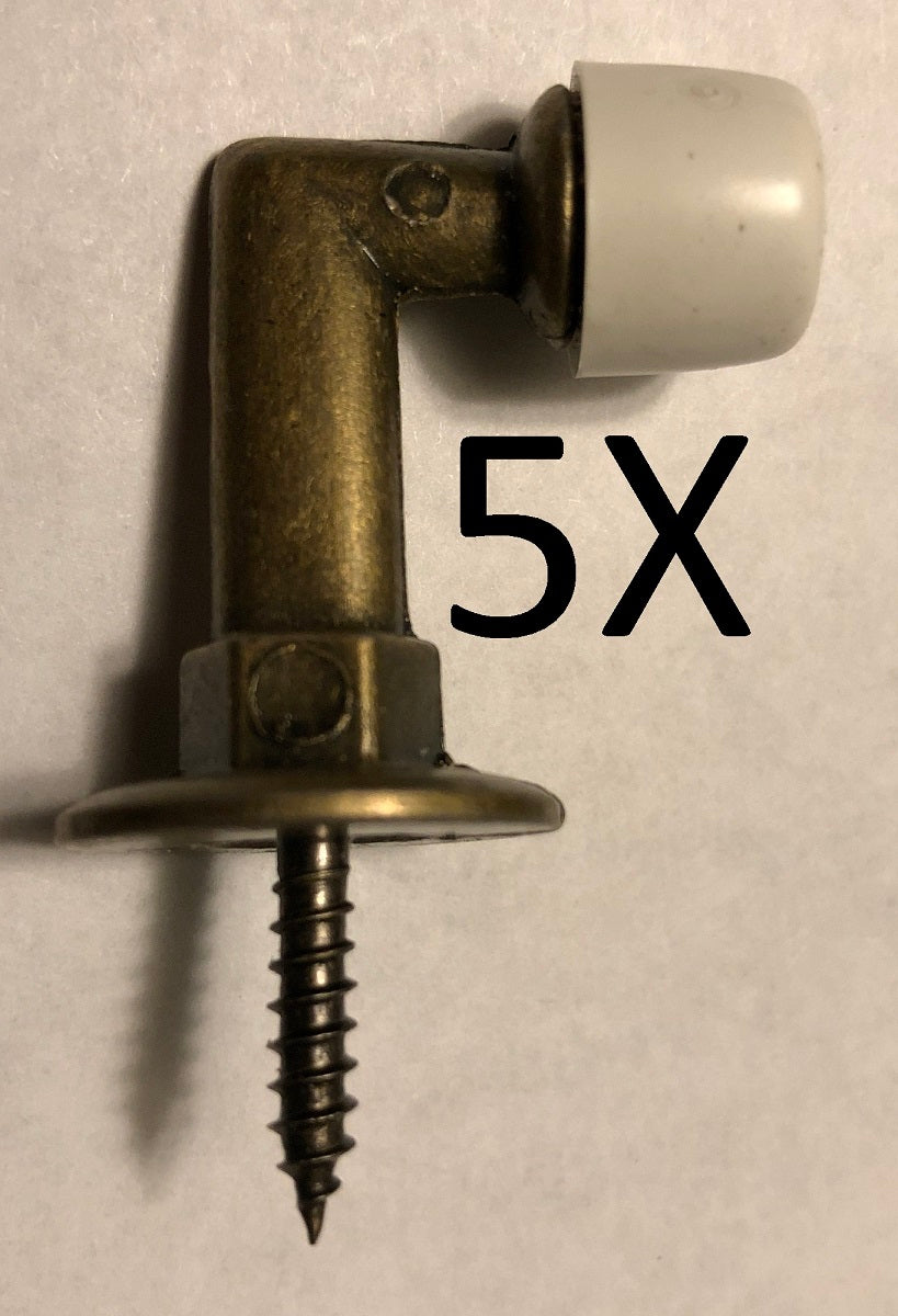 Stanley 57-1045 Floor Doorstops In Antique Brass (set of 5)