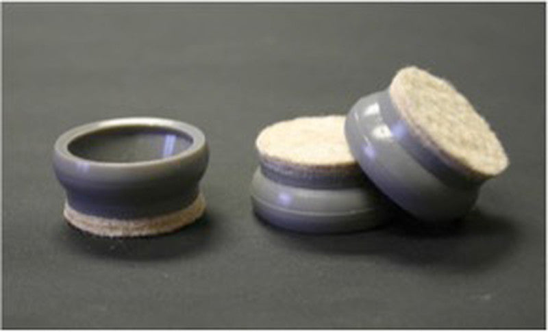 4 Deep Profile Felt Caps for 1-1/4" Chair Glides