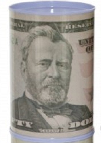 $50 Dollar Bill Tin Money Coin Bank