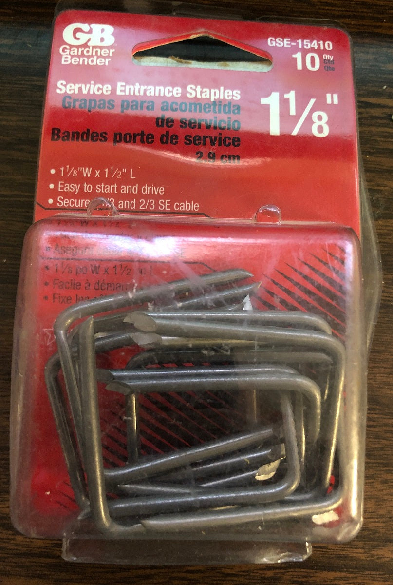 Gardner Bender GSE-15410 1-1/8" Inch Service Entrance Staples (10 Pk)