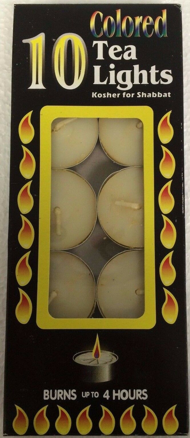 10 Beige Tea Light Candles