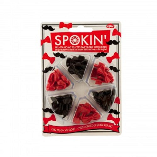 Mustache and Bow Tie Bike Spoke Beads