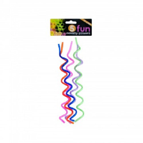 10" Novelty Swirl Straws (5-Pack)