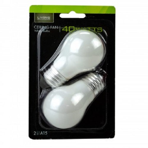 2 Pack 40 Watt White Ceiling Fan Bulbs