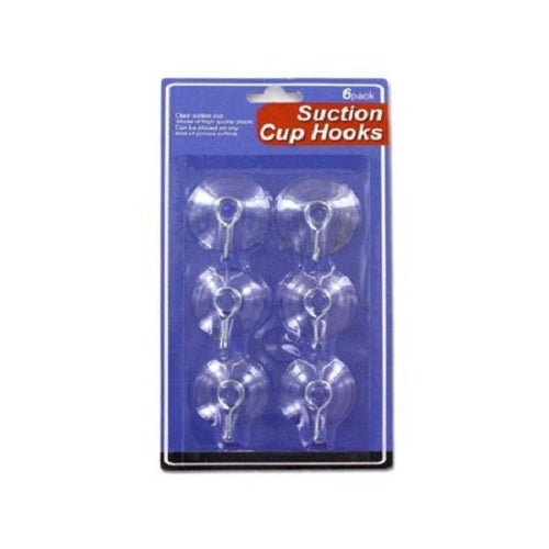 Suction Cup Hooks Set 6-pack (1.5" Wide)