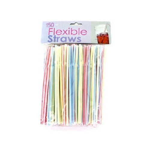 150 Flexible Colorful Drinking Straws