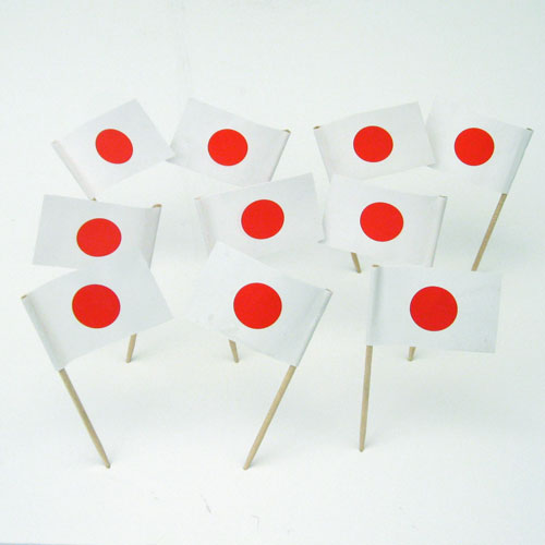 100 Japanese Japan Flag Toothpicks