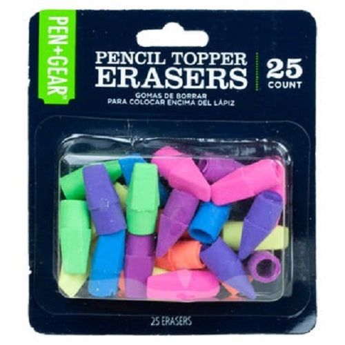 25 Pack 1" Pencil Topper Erasers
