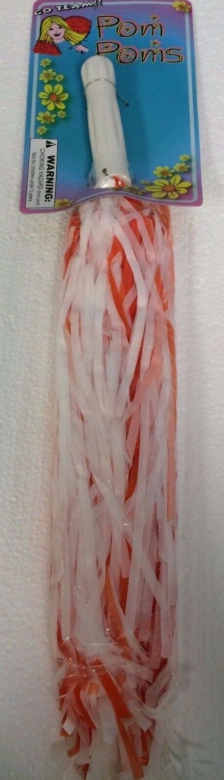 Cheerleading PomPom (Orange/White)