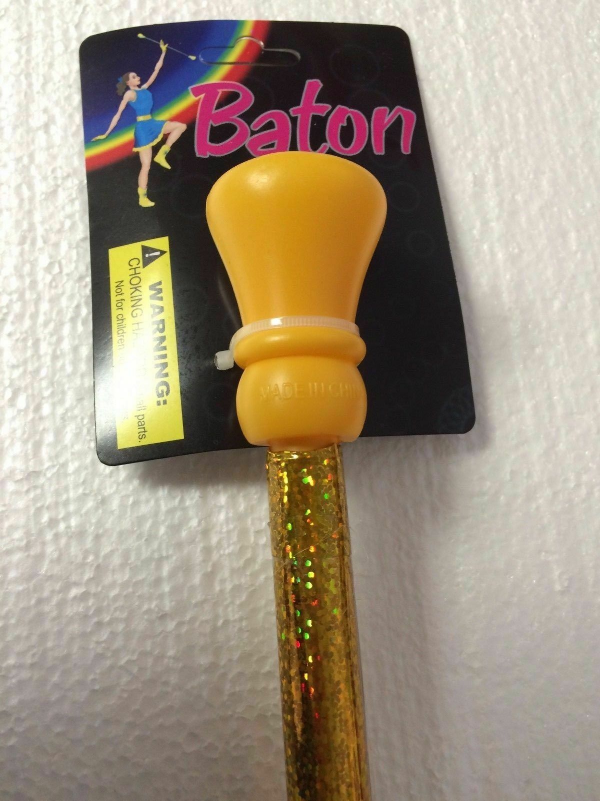 24" Plastic Glitter Baton (Yellow)